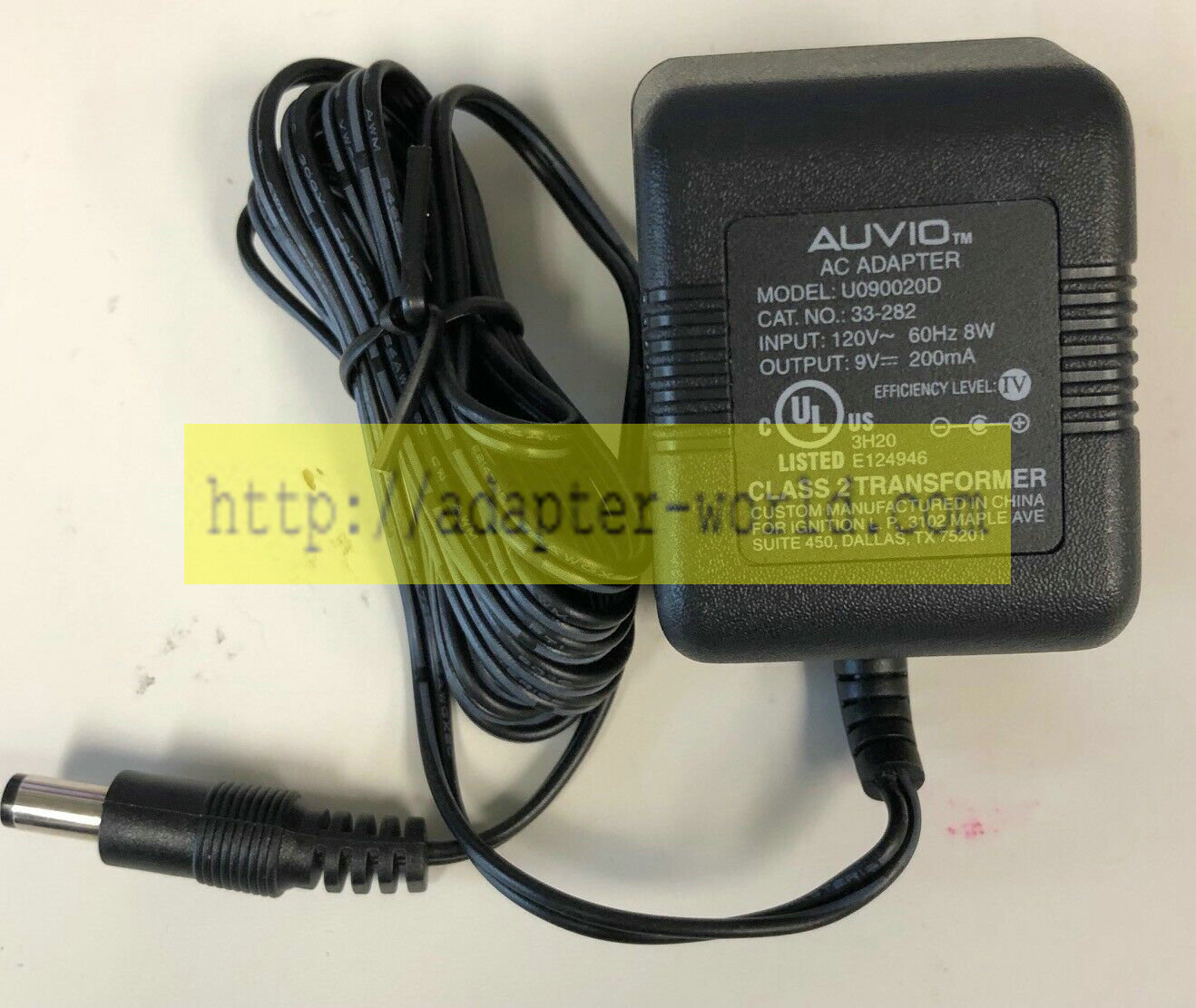 *Brand NEW* Auvio U090020D 9V 200mA 33-282 AC DC Adapter POWER SUPPLY